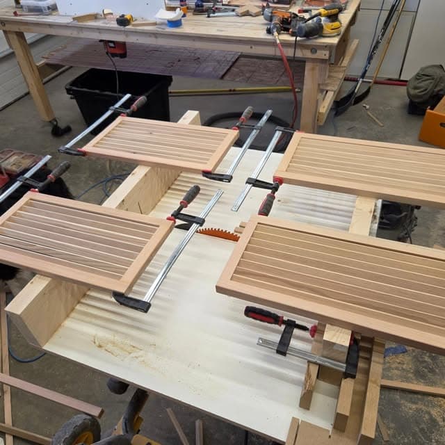 Custom carpentry detail work in progress